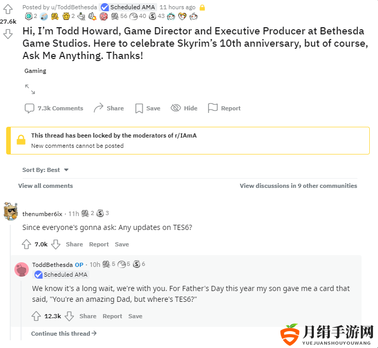 B社总监表示被自己儿子询问 《上古卷轴6》在哪？