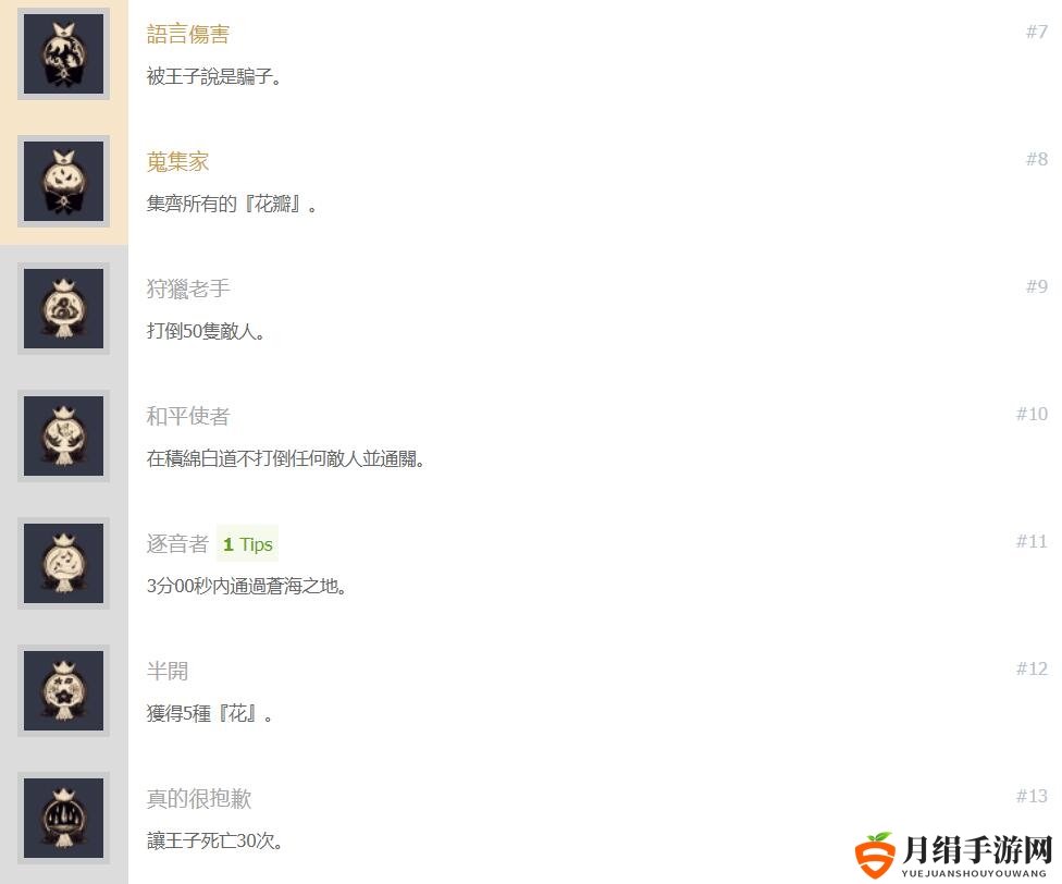 《说谎公主与失明王子》中文奖杯列表一览 白金奖杯怎么拿