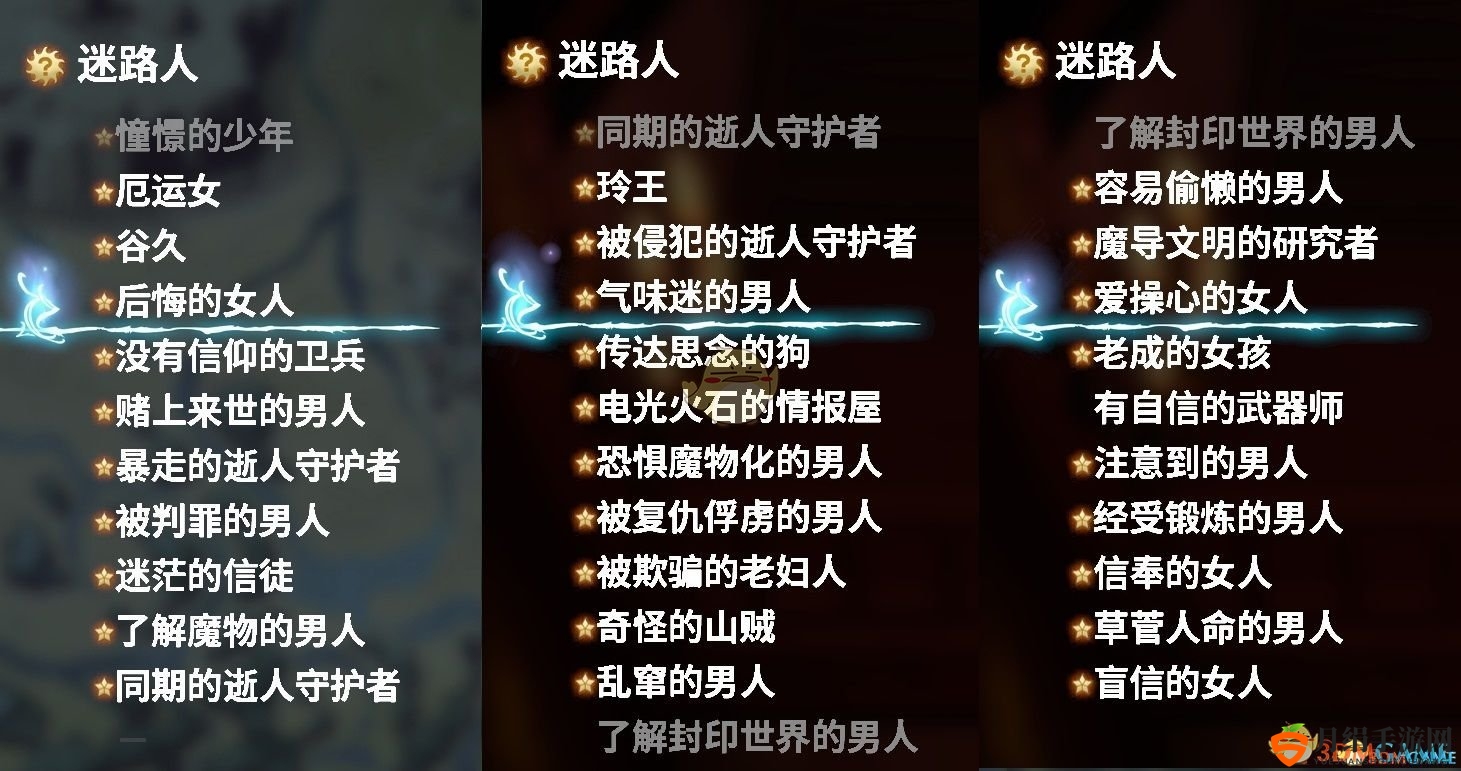 《鬼哭邦》全迷路人支线列表分享